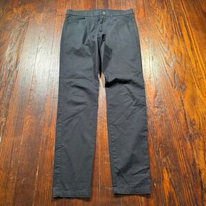 Greyson Pants Mens 32x32 Black Montauk Trousers Slim Straight Stretch Golf Chino